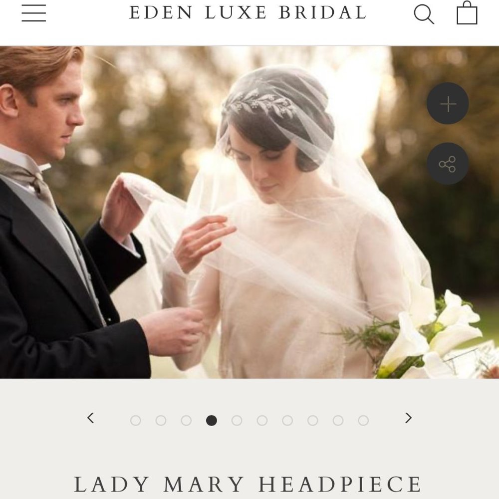 Eden Luxe "Lady Mary" Headpiece as seen on Downton Abbey